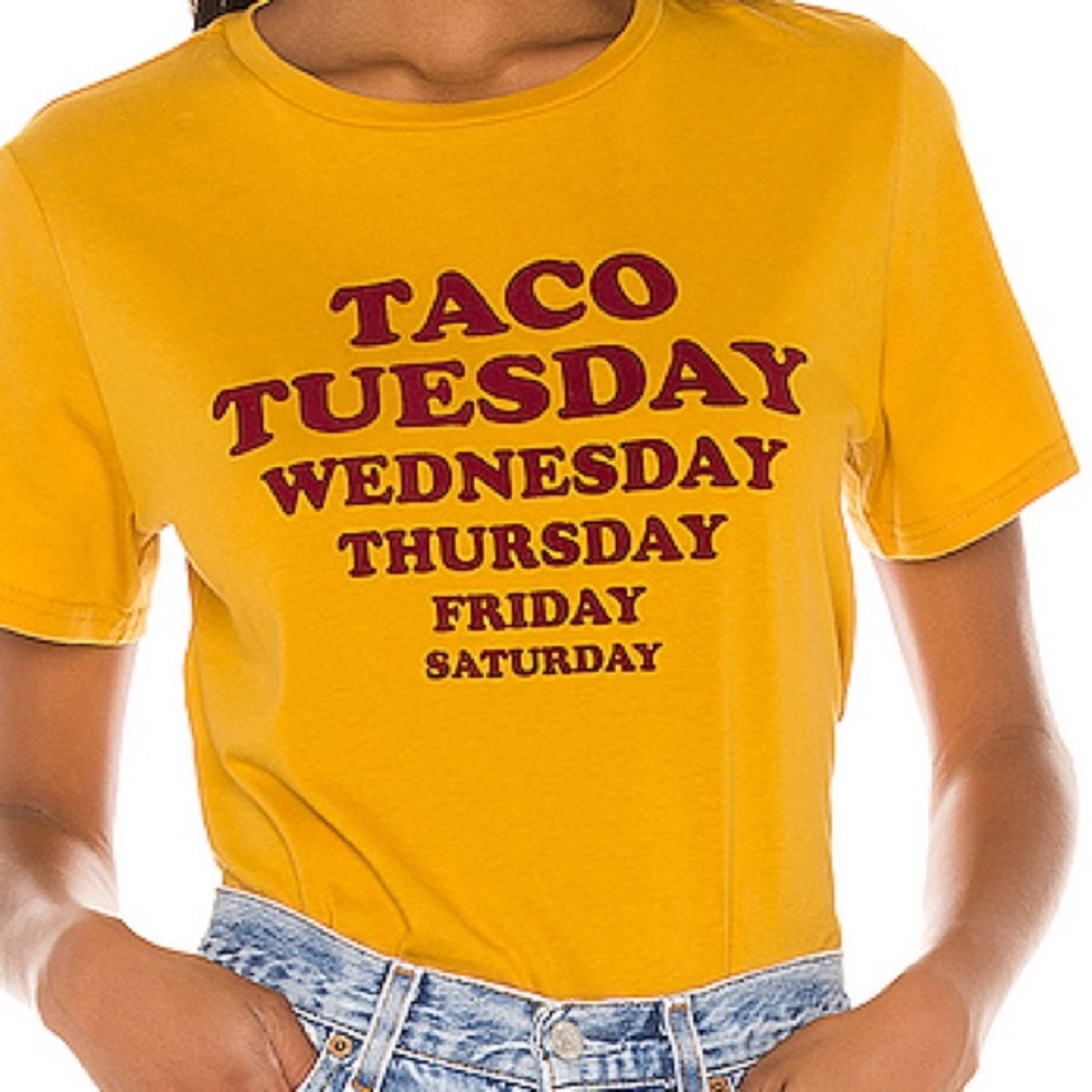 NWT Taco Week Graphic Crop Tee